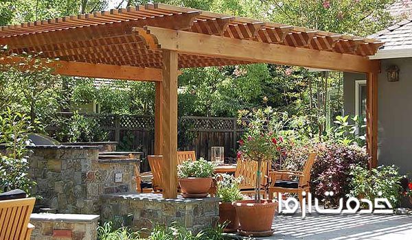 سایبان خودرو در حیاط